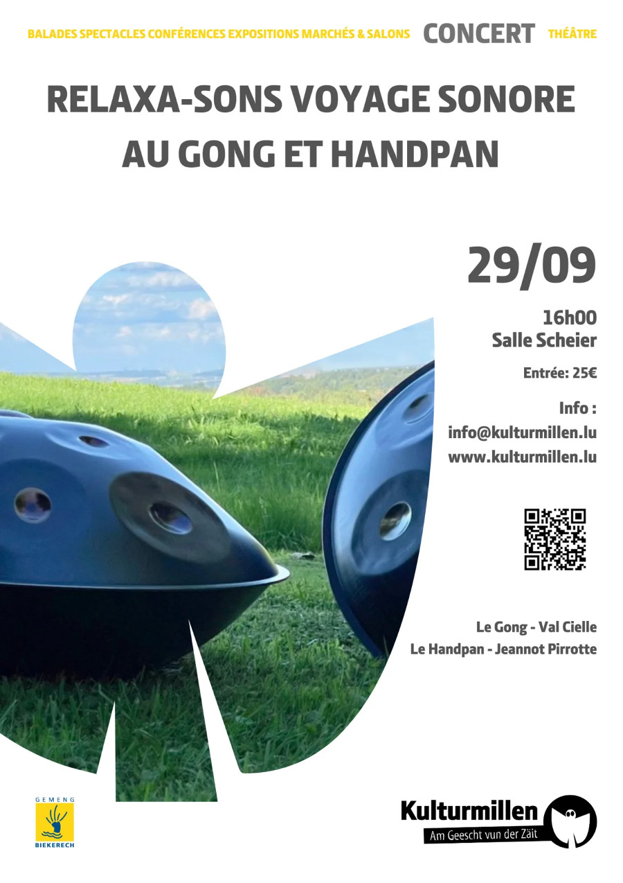 Concert - Relaxa-Sons Voyage Sonore au Gong et Handpan