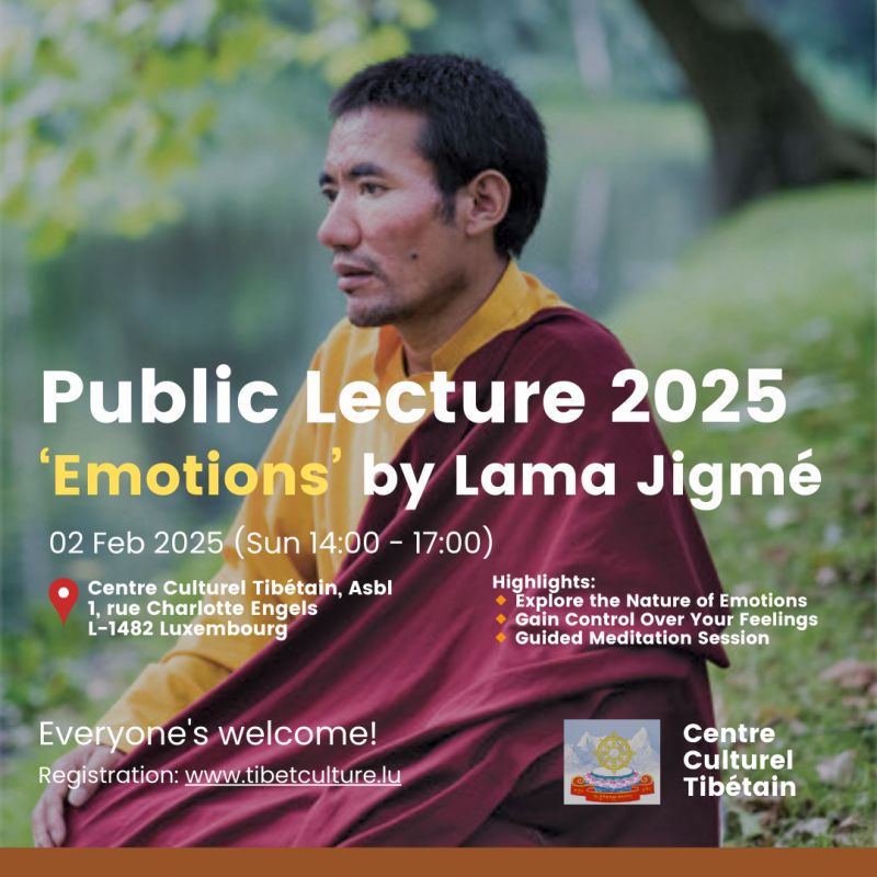 Public Talk - 'Emotions' by Lama Jigmé