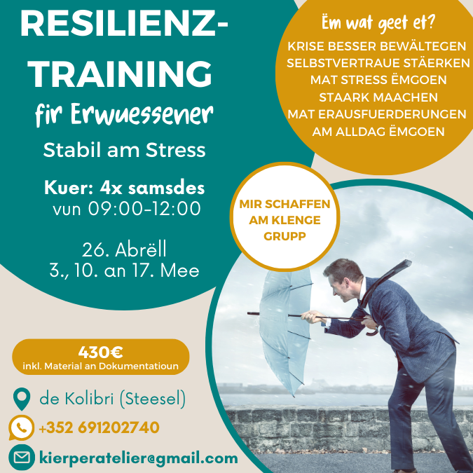 Resilienztraining fir Erwuëssener - Stabil am Stress