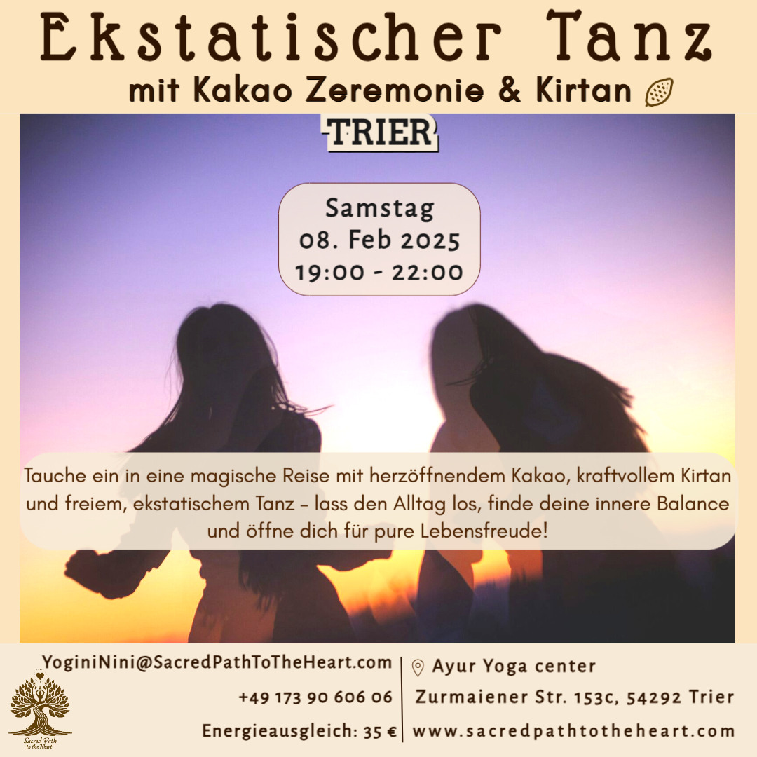 Ekstatischer Tanz mit Kakao Zeremonie & Kirtan